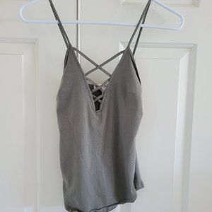 Express One Eleven Deep V Criss-Cross Cami
